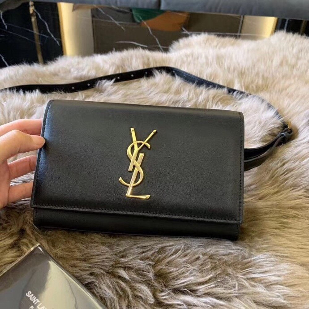 Saint Laurent Black Kate Belt Bag