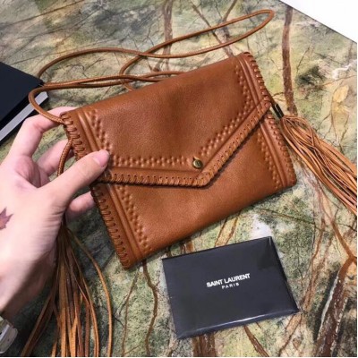 Saint Laurent Brown Envelope Belt Bag