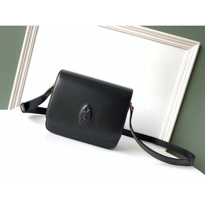 Saint Laurent LE 61 Small Saddle Bag In Black Leather