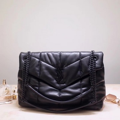 Saint Laurent So Black Loulou Puffer Medium Bag