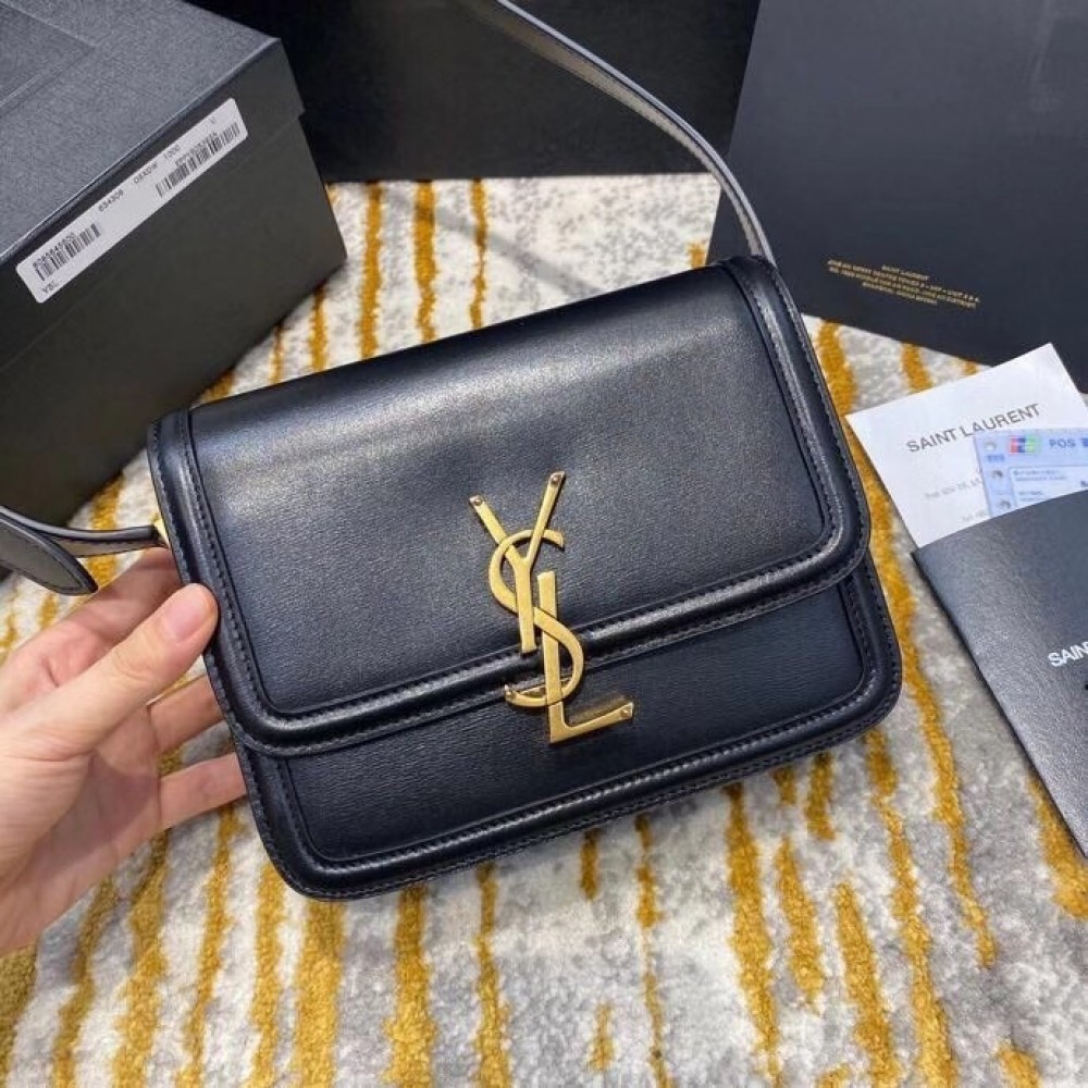 Saint Laurent Solferino Small Bag In Black Calfskin