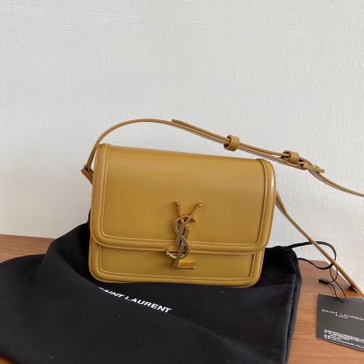 Saint Laurent Solferino Small Bag In Brown Calfskin